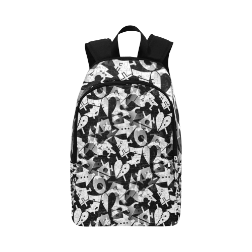 Black and White Pop Art by Nico Bielow Fabric Backpack for Adult (Model 1659)