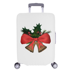 golden xmas bells Luggage Cover/Large 26"-28"