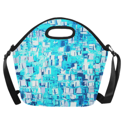 ice cube mosaic Neoprene Lunch Bag/Large (Model 1669)