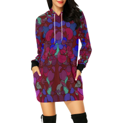 zappwaits Dallas All Over Print Hoodie Mini Dress (Model H27)