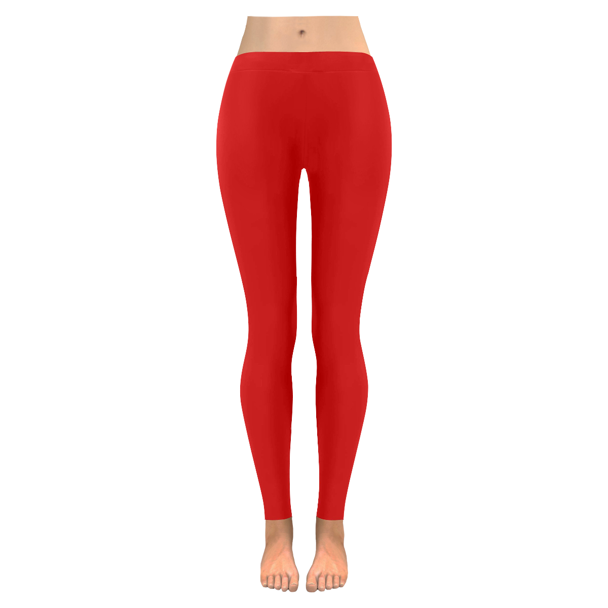 Shiny Red Metallic Low Rise Leggings (Invisible Stitch) (Model L05 ...