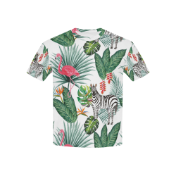 Awesome Flamingo And Zebra Kids' All Over Print T-shirt (USA Size) (Model T40)