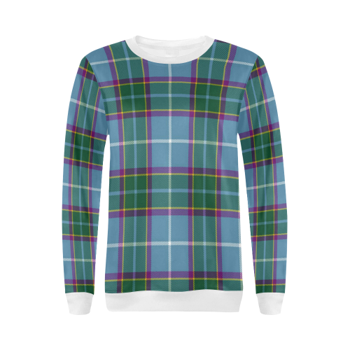 Scottish Tartan Isle of Man Manx Centenary Weathered Clan Crewneck Sweatshirt Plaid Style