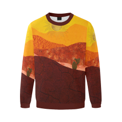 In The Desert Men's Oversized Fleece Crew Sweatshirt/Large Size(Model H18)