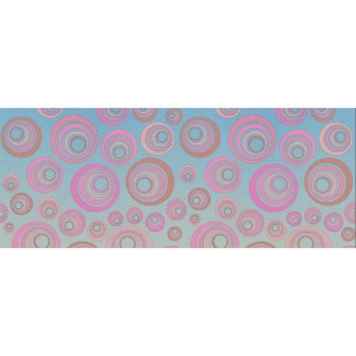 Retro Psychedelic Pink on Blue Gift Wrapping Paper 58"x 23" (1 Roll)
