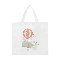 Just a flying Whale Canvas Tote Bag/Large (Model 1702)