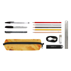 Floral design, soft colors Pencil Pouch/Small (Model 1681)