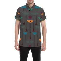 zappwaits retro 777 Men's All Over Print Short Sleeve Shirt/Large Size (Model T53)