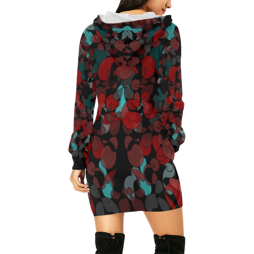 zappwaits Chicago All Over Print Hoodie Mini Dress (Model H27)