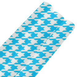 Friendly Houndstooth Pattern,aqua by FeelGood Gift Wrapping Paper 58"x 23" (3 Rolls)