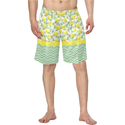 Lemons With Chevron 2 Men's Swim Trunk (Model L21)
