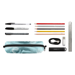 The blue rose Pencil Pouch/Small (Model 1681)