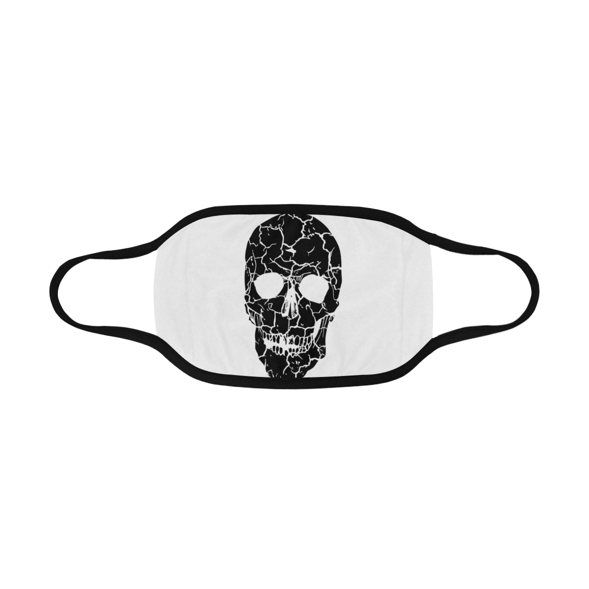 Cracked Skull Art Drawing On White Background Cool Mouth Masks Mouth ...