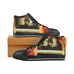 Grammy Winner William Bell On Fire Men’s Classic High Top Canvas Shoes (Model 017)