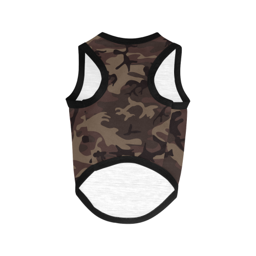 Camo Red Brown All Over Print Pet Tank Top