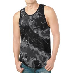 black dragon animal snake skin pattern New All Over Print Tank Top for Men (Model T46)