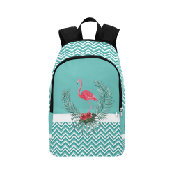 Retro Flamingo Chevron Fabric Backpack for Adult (Model 1659)
