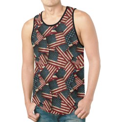 Patriotic USA American Flag Art New All Over Print Tank Top for Men (Model T46)