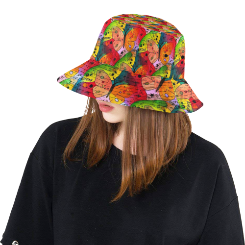 My Butterfly Popart by Nico Bielow All Over Print Bucket Hat