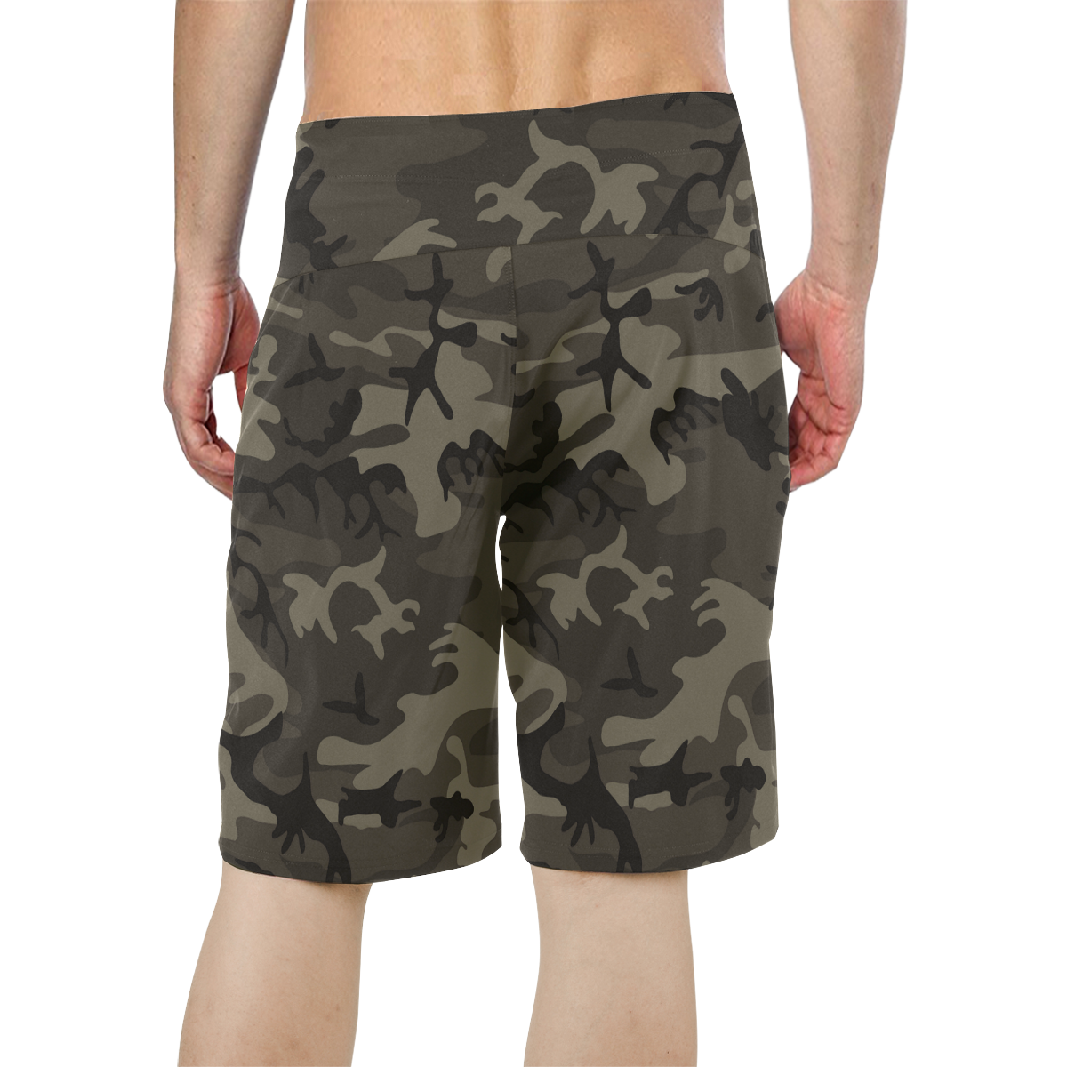 Camo Grey Men's All Over Print Board Shorts (Model L16) | ID: D2761395