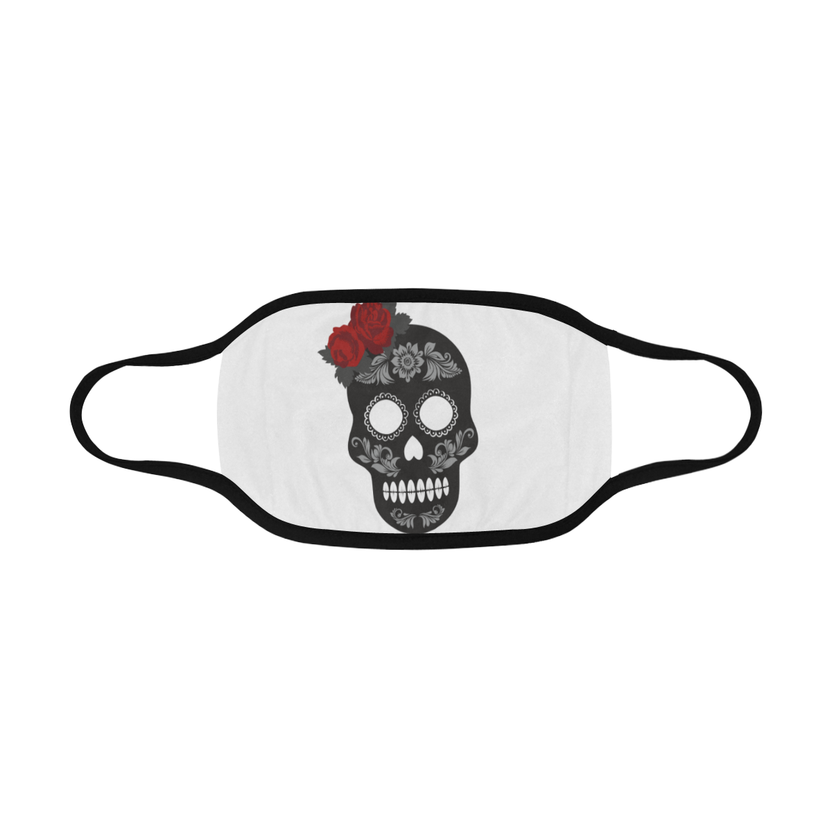 Floral Skull Design With Roses Cool Mouth Masks Mouth Mask | ID: D4968071