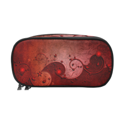 Soft decorative floral design Pencil Pouch/Large (Model 1680)