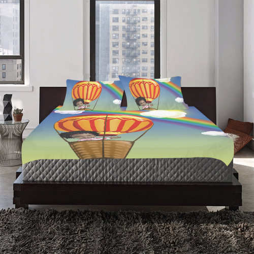 Bed Sheet Set Anaiah's Rainbow 3-Piece Bedding Set