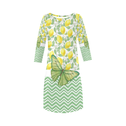 Butterfly And Lemons Round Collar Dress (D22)