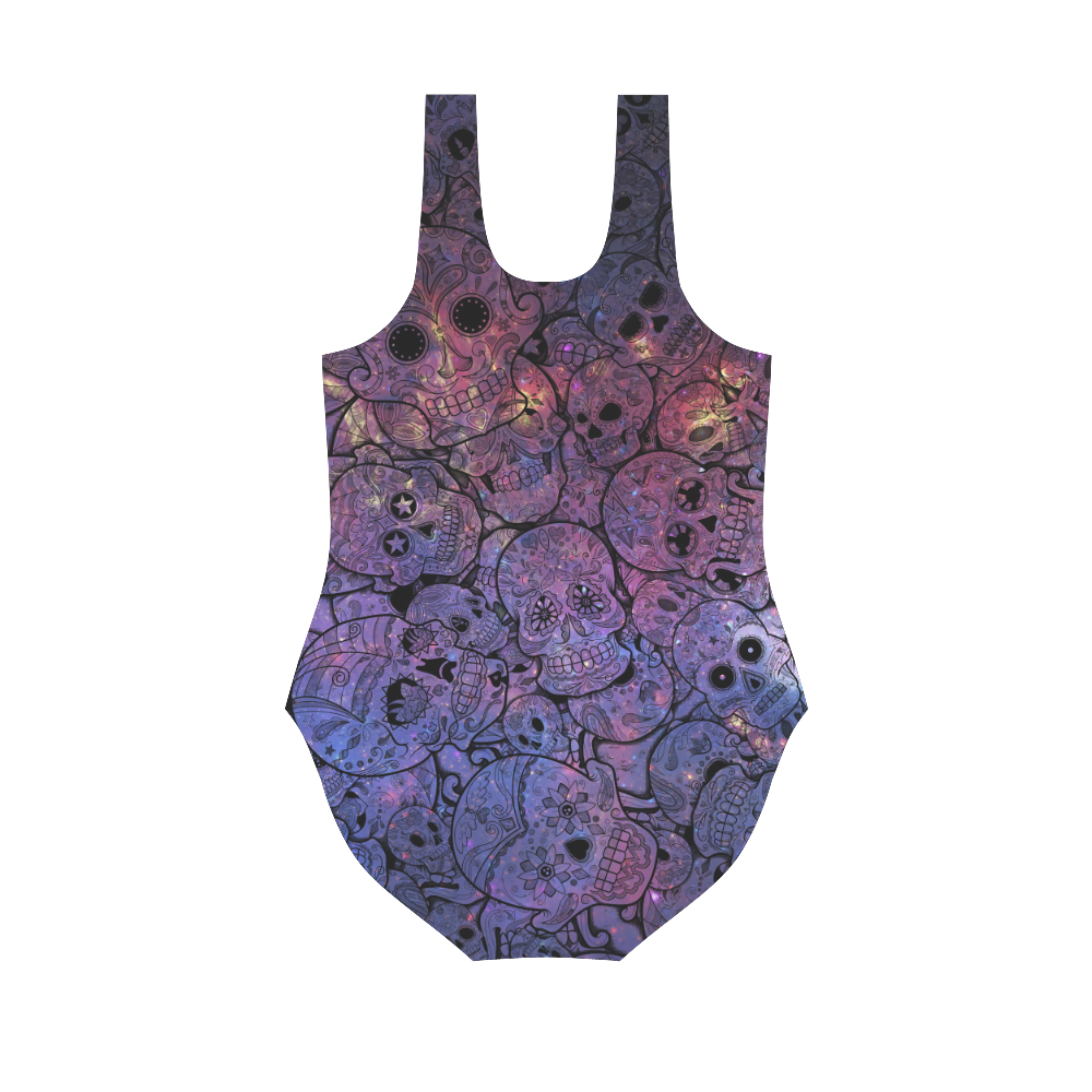 Festive Calavera: Vibrant Skulls One-Piece Swimsuit main image 1