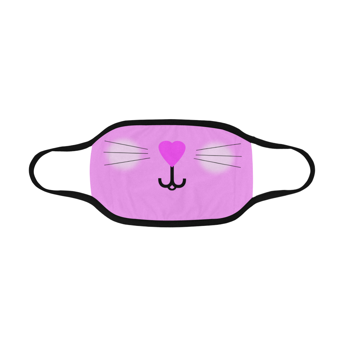 Kitty Mouth Nose Whiskers Pink Mouth Mask | ID: D4978204