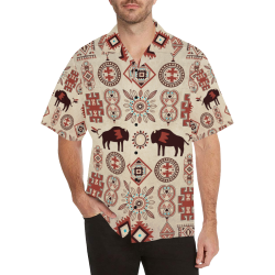 American Native Buffalo Hawaiian Shirt (Model T58)