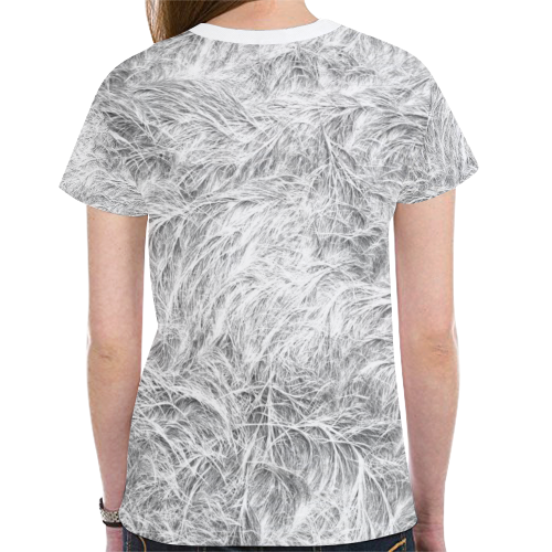 Birthday initials A with kittens on Texture New All Over Print T-shirt for Women (Model T45)
