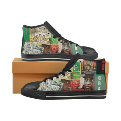 William Bell Collage 1 Men’s Classic High Top Canvas Shoes (Model 017)