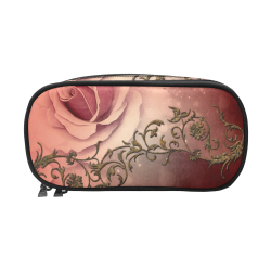 Wonderful roses with floral elements Pencil Pouch/Large (Model 1680)