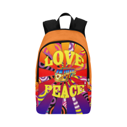 Boho Love and Peace Fabric Backpack for Adult (Model 1659)