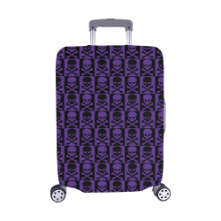 Gothic style Purple & Black Skulls Luggage Cover/Medium 22"-25"