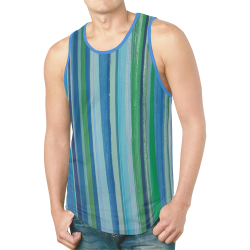 painted stripe New All Over Print Tank Top for Men (Model T46)