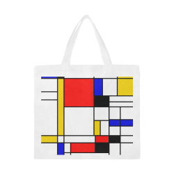 Bauhouse Composition Mondrian Style Canvas Tote Bag/Large (Model 1702)
