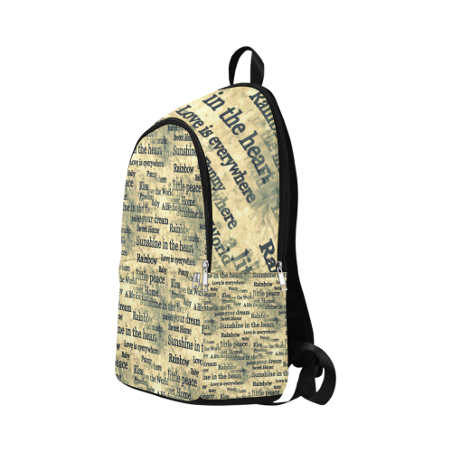 Words Popart by Nico Bielow Fabric Backpack for Adult (Model 1659)