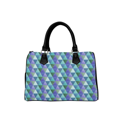 Triangle Pattern - Blue Violet Teal Green Boston Handbag (Model 1621)