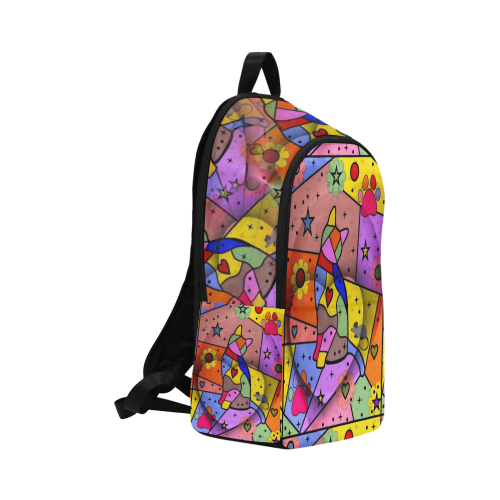 Cat Popart by Nico Bielow Fabric Backpack for Adult (Model 1659)