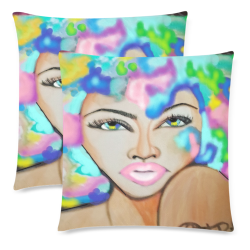 BIRTHMARK PILL Custom Zippered Pillow Cases 18"x 18" (Twin Sides) (Set of 2)