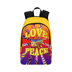 Boho Love and Peace Fabric Backpack for Adult (Model 1659)