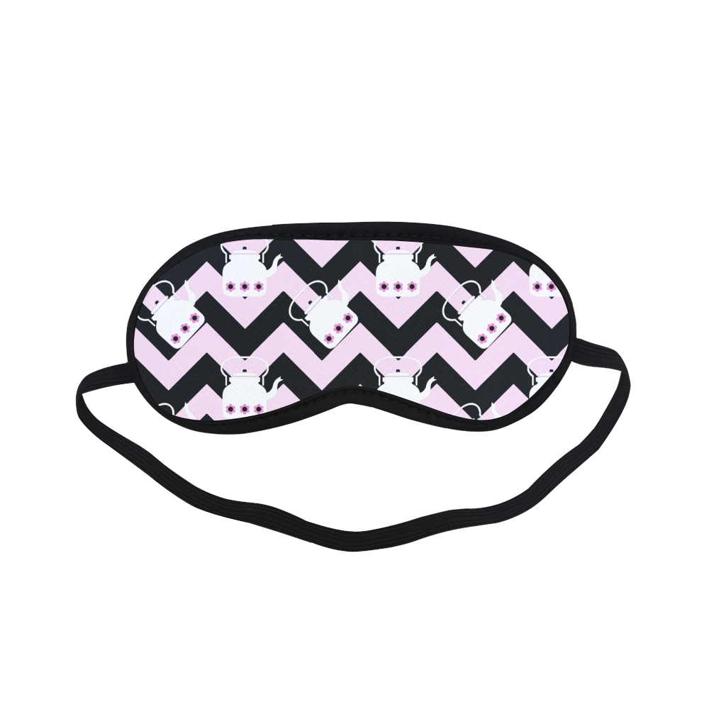 pink teapot chevron Sleeping Mask ID D3699656