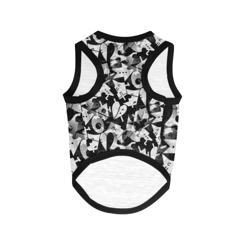 Black and White Pop Art by Nico Bielow All Over Print Pet Tank Top