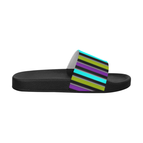 retro stripe 1 Men's Slide Sandals (Model 057)