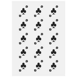 Playing Card Queen of Clubs Personalized Temporary Tattoo (15 Pieces)