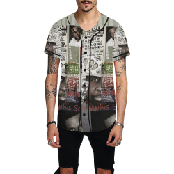 William Bell Collage 1 Vintage Style All Over Print Baseball Jersey for Men (Model T50)