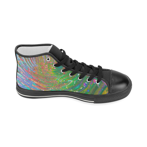 rainbow errthang. Women's Classic High Top Canvas Shoes (Model 017)