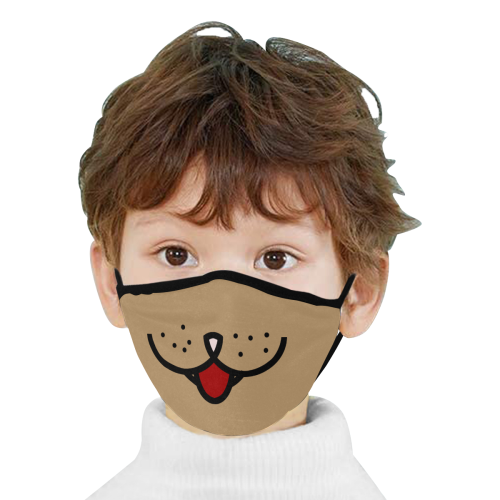 Cute Animal Mouth on Brown Mouth Mask